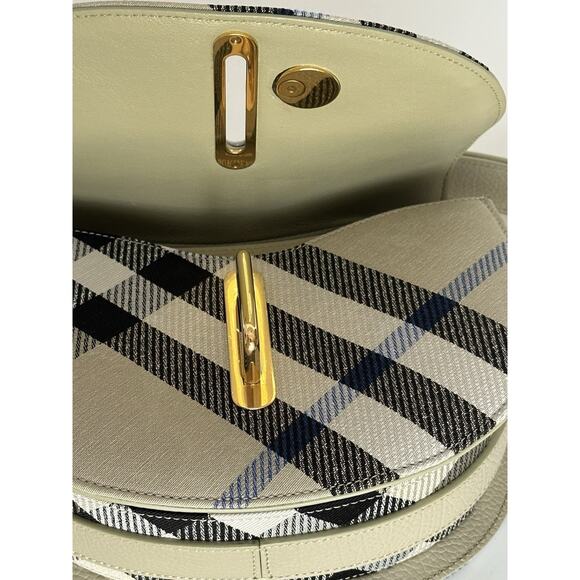 Burberry Small Rocking Horse Check Lichen Bag Jackquard Italy 80996621 NWT $1990 - Picture 12 of 16